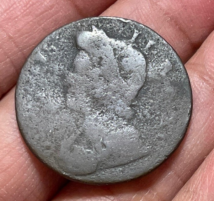Early Great Britain Half Penny Coin Low Grade
