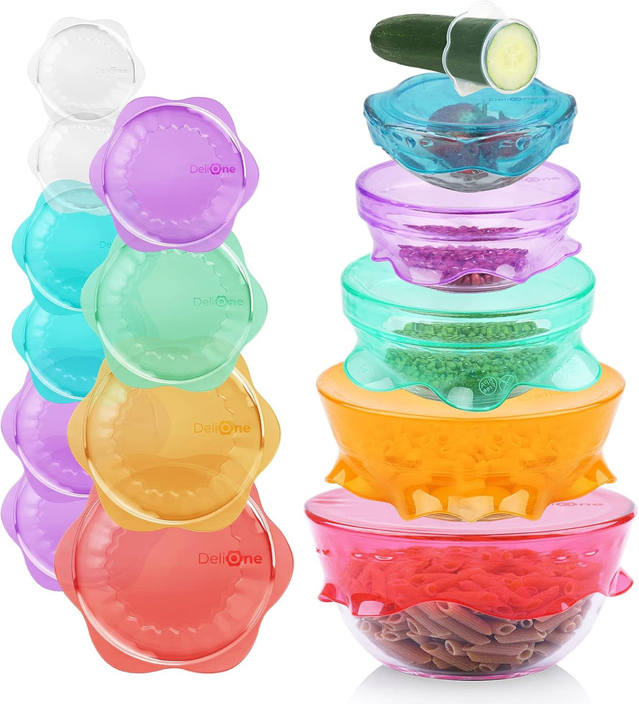 Silicone Stretch Lids for Kitchen Food Storage – Durable, Reusable + Expandable
