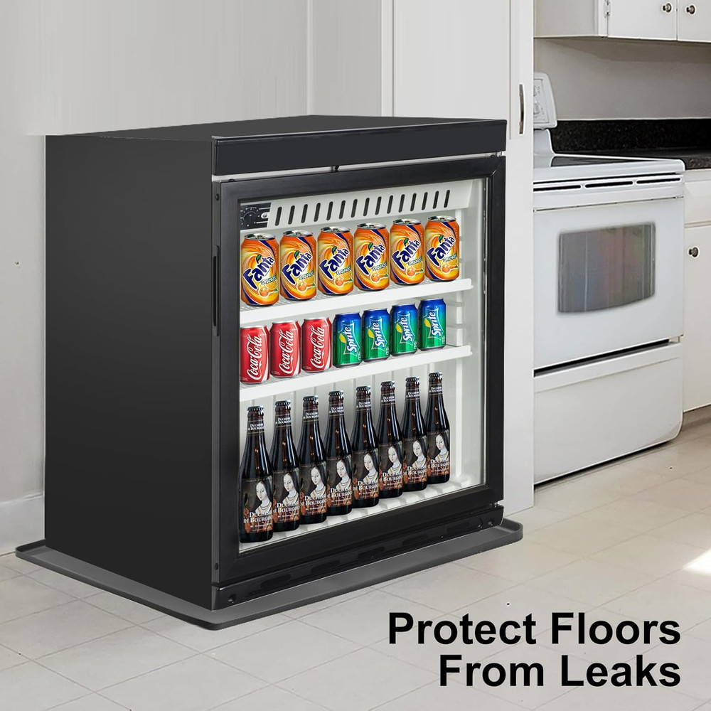 Mini Fridge Silicone Mat with Raised Edge, under Washing Machine Pad under Mini