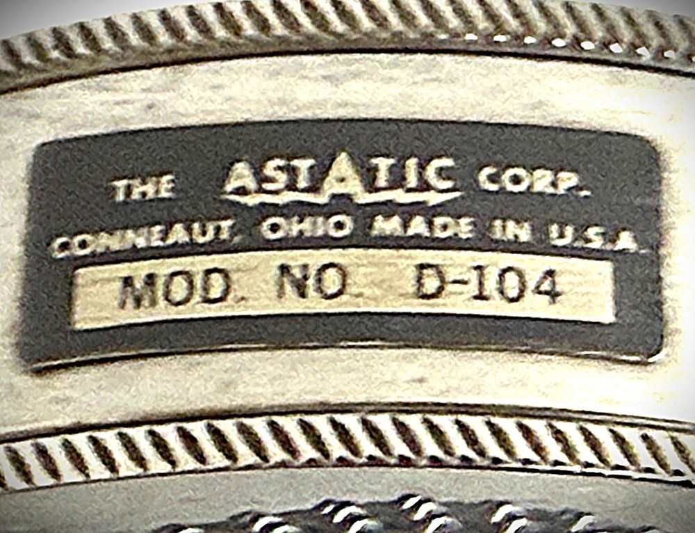 Vintage 1940's Astatic D-104 Dynamic Microphone-modified, working great (d3)