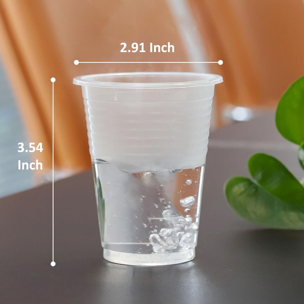 100 Pack Plastic Cups Plastic Clear 8 Oz BPA FREE