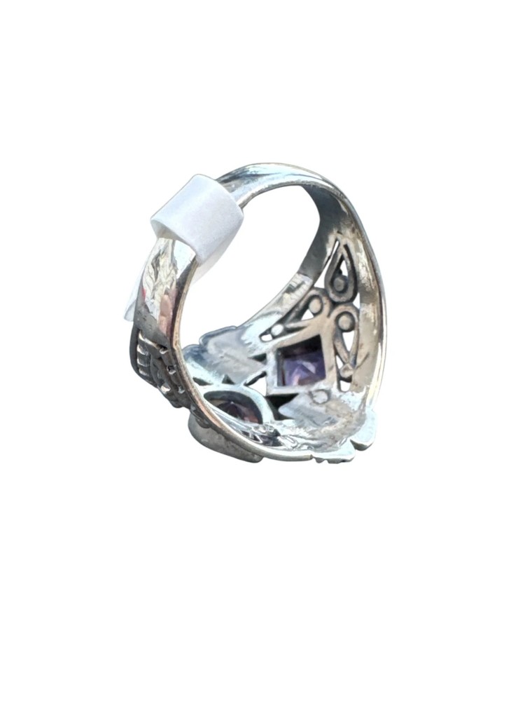 Amethyst Solid 925 Sterling Silver Ring 7.5