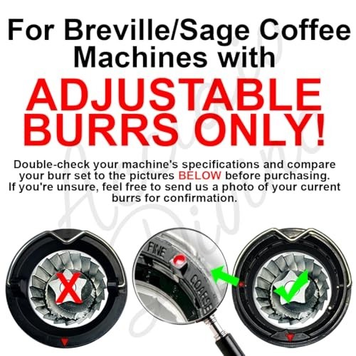 Precision Fit Conical Burrs for Coffee Grinders - Upper & Lower Set, Adjustable
