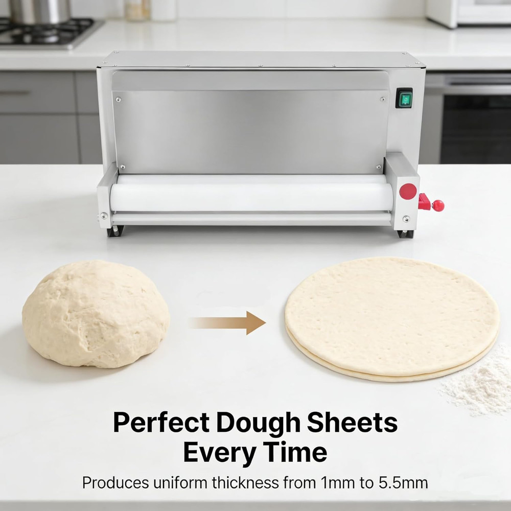 Electric Dough Sheeter Machine Pasta Maker Machine for Icing Pizza Dough Roller