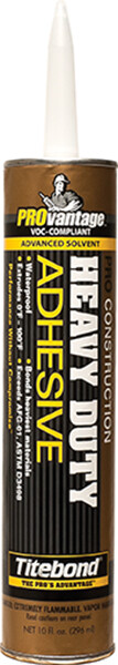 Titebond Provantage, heavy duty construction adhesive, 28 ounce (one pack)