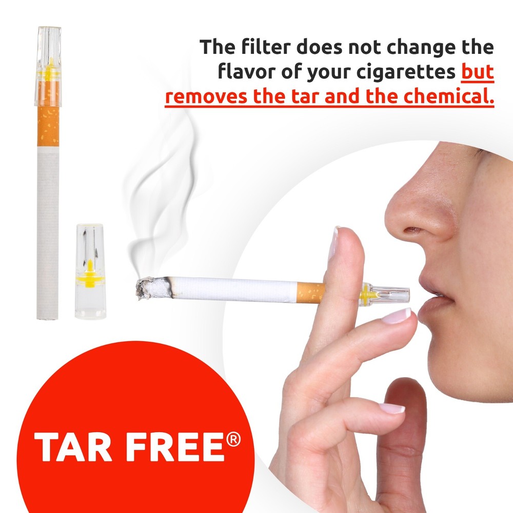 TAR FREE Cigarette FILTERS - 700 Bulk Edition Disposable Filter, Clear