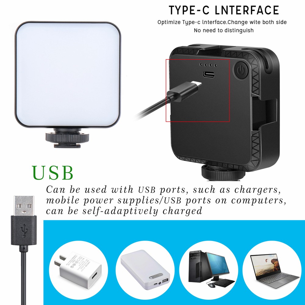 USB Type C Video Conference Light for Laptop Live Streaming Webcam Lighting