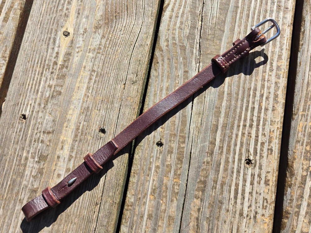 Devoucoux Brown Leather SINGLE Cheekpiece -Bridle Replacement Part - 12" Long
