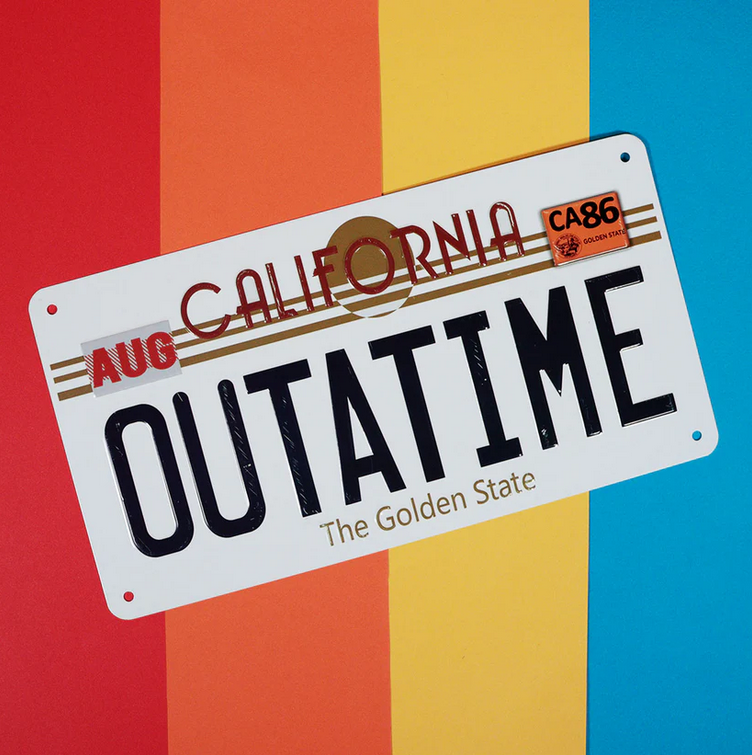 🔥 Official Back To The Future OUTATIME License Plate Replica