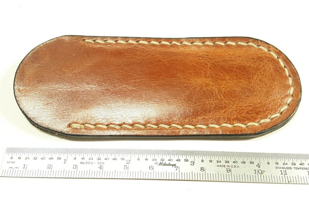 Leather Folding Knife Slip,Pull-up Leather Sheath Only