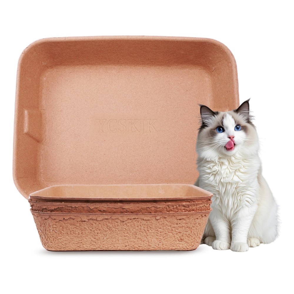 Disposable Cat Litter Box, Sturdy and Durable, Extra Thick, Large Size - 16.2...