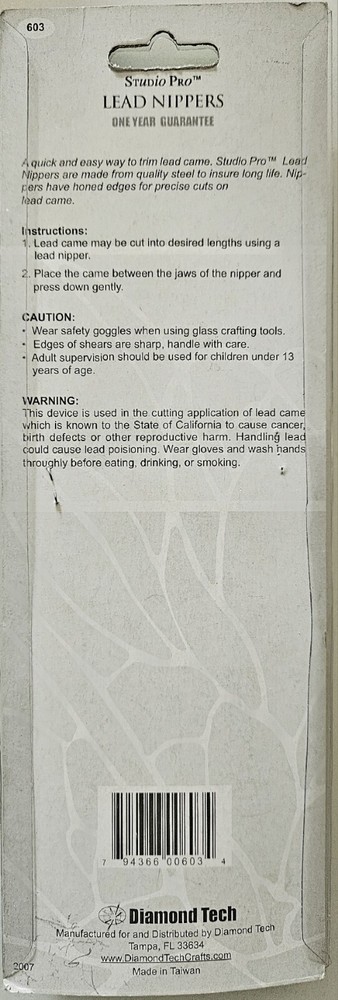 NWT Studio Pro Diamond Tech Lead Nippers / Pliers #603