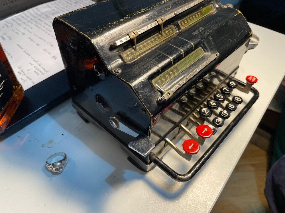 antique mechanical calculator