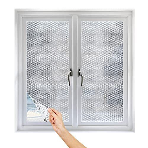 Reflective Insulation DOUBLE BUBBLE Sheet ROLL FOR Window 2FT X 5FT + ADHESIVE