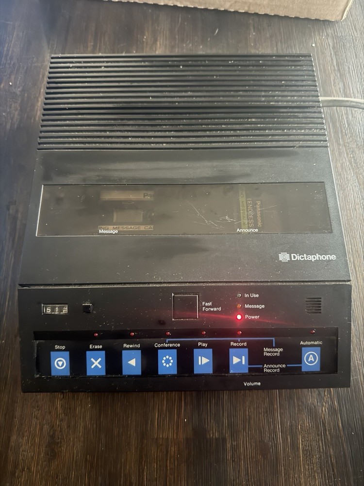Dictaphone 757 Desktop Recorder Telephone Answering System Tested & Works