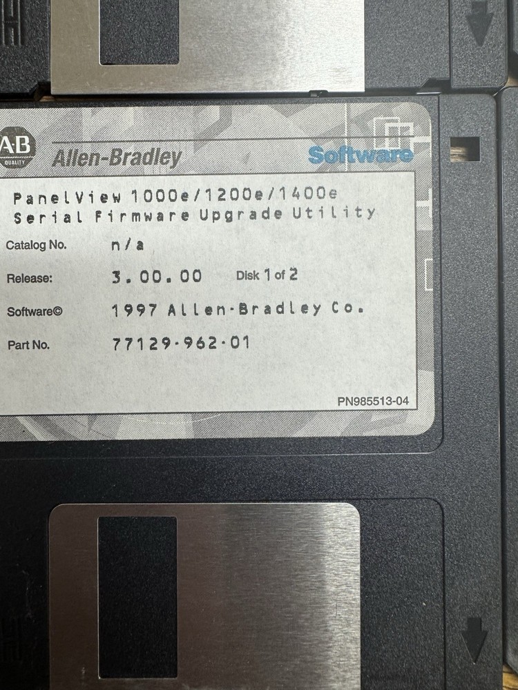 Allen Bradley Software Floppy Disk Lot