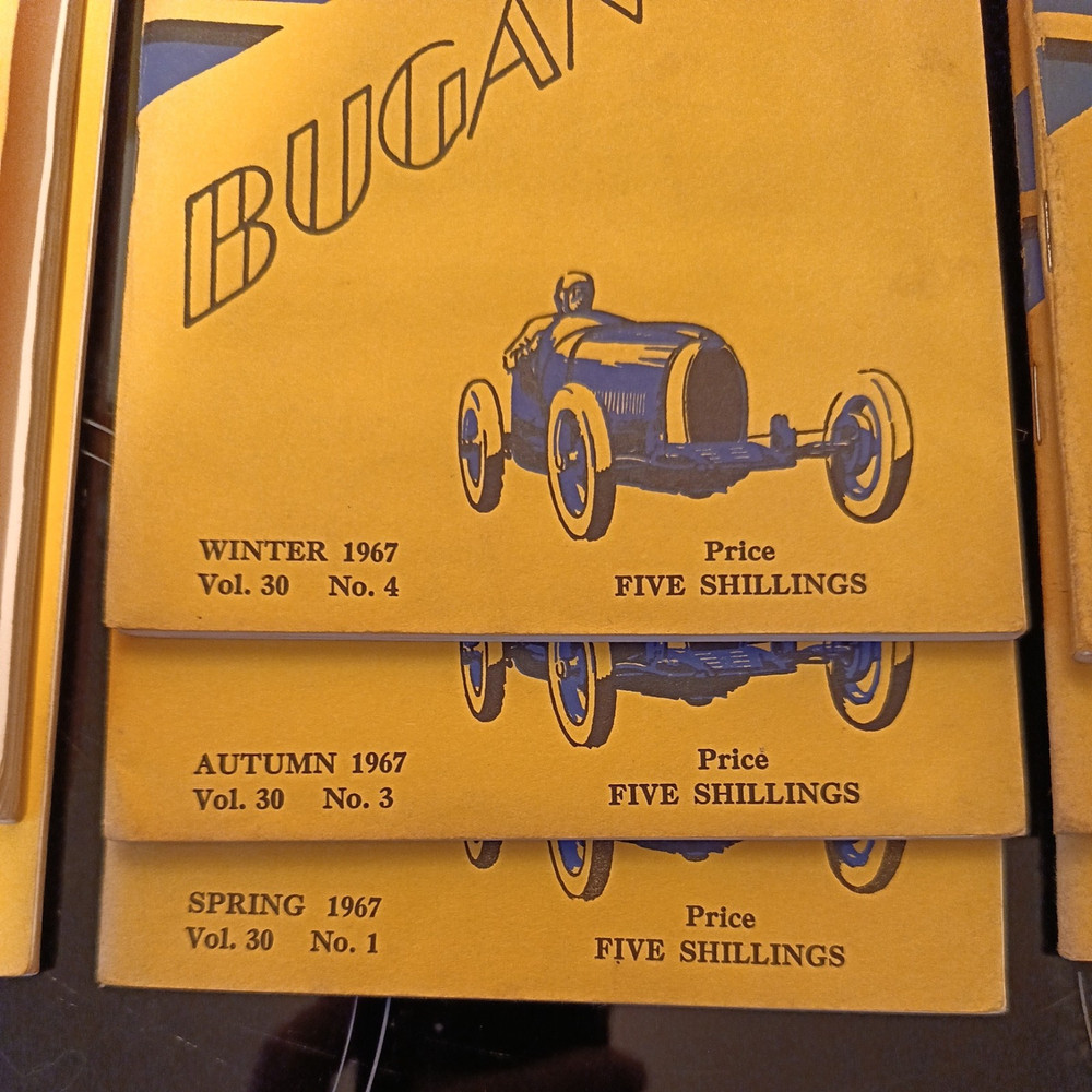 8 x BUGANTICS - BUGATTI OWNERS CLUB MAGAZINES from 1960s