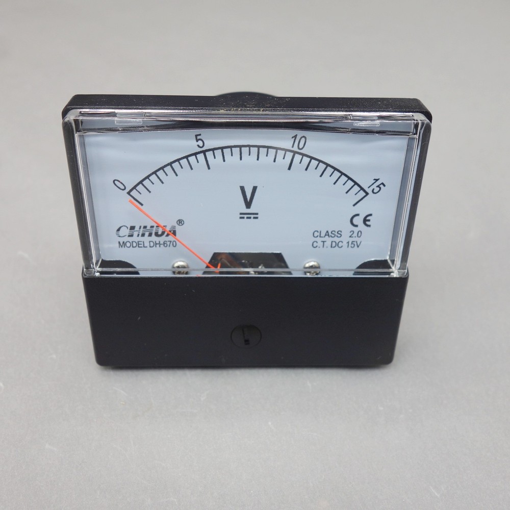 1PC DC 15V Analog Voltmeter Panel Voltage Meter DC 0-15V 60*70mm direct Connect