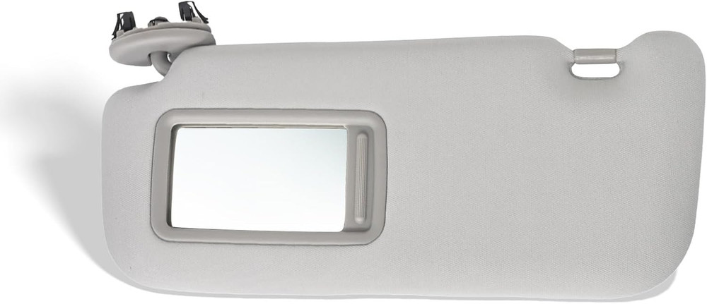 Gray Sun Visor Left Driver with Corolla 2009 - 2013 W/Mirror Front Left Side Sun