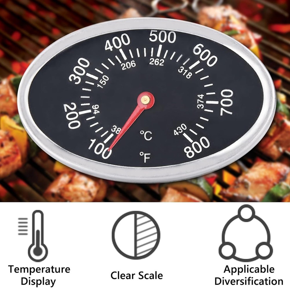 Analog Lid Thermometer Replacement for Popular Grill Models – Durable & Accurate