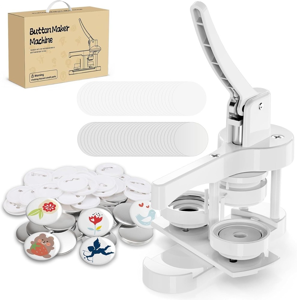 Button Maker Machine 58mm, Easy DIY Pin Maker Machine, No Setup Button Maker ...