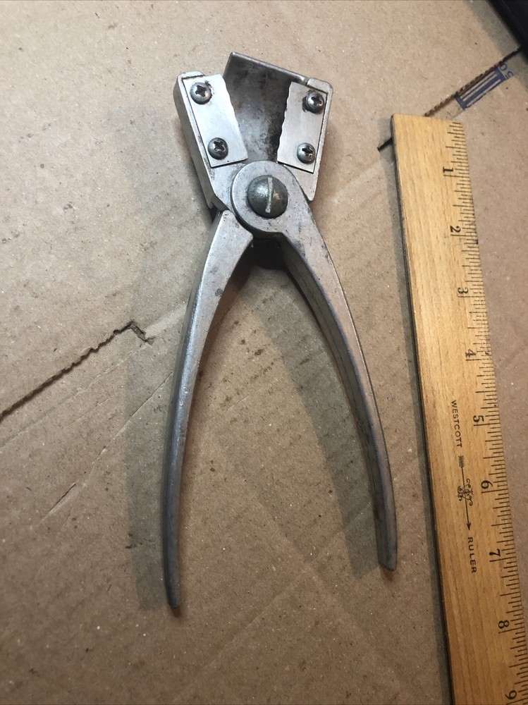 Vintage Aluminum 7” Long Wire Strippers ! Aviation? Neat Piece Replaceable Blade