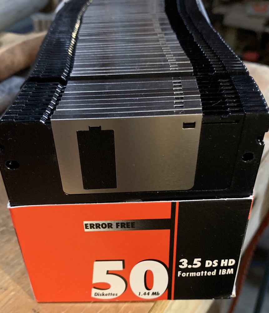 3.5in. Bulk Diskettes, IBM Format, DS/HD Box Of 50 Open Box