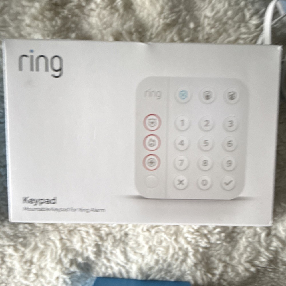 Ring Alarm Keypad Z-Wave Wireless White Mountable Battery-Powered