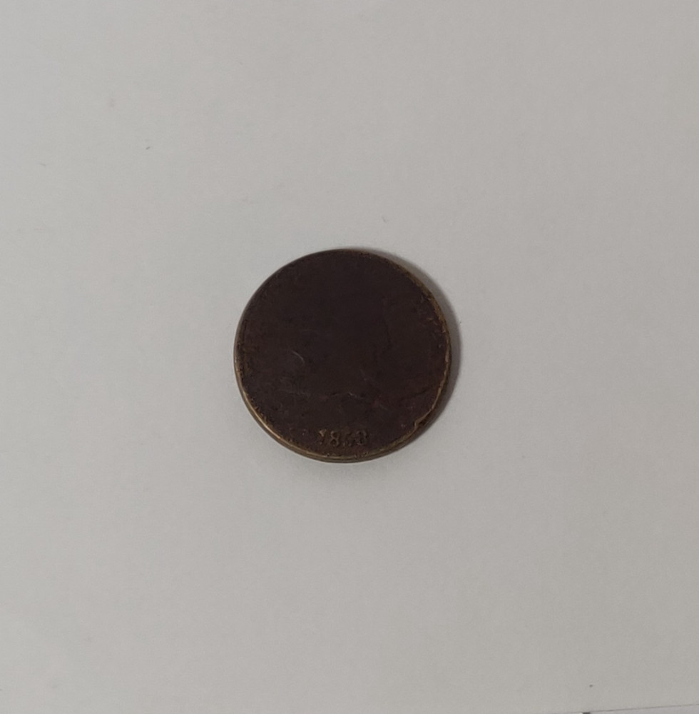 1858 FLYING EAGLE CENT TONE DAMAGE