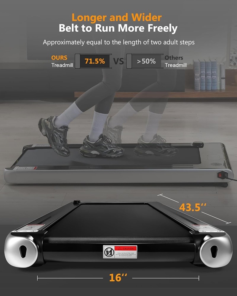 Folding Treadmill,Portable Treadmill With LCD Display & Pulse Detection for Home