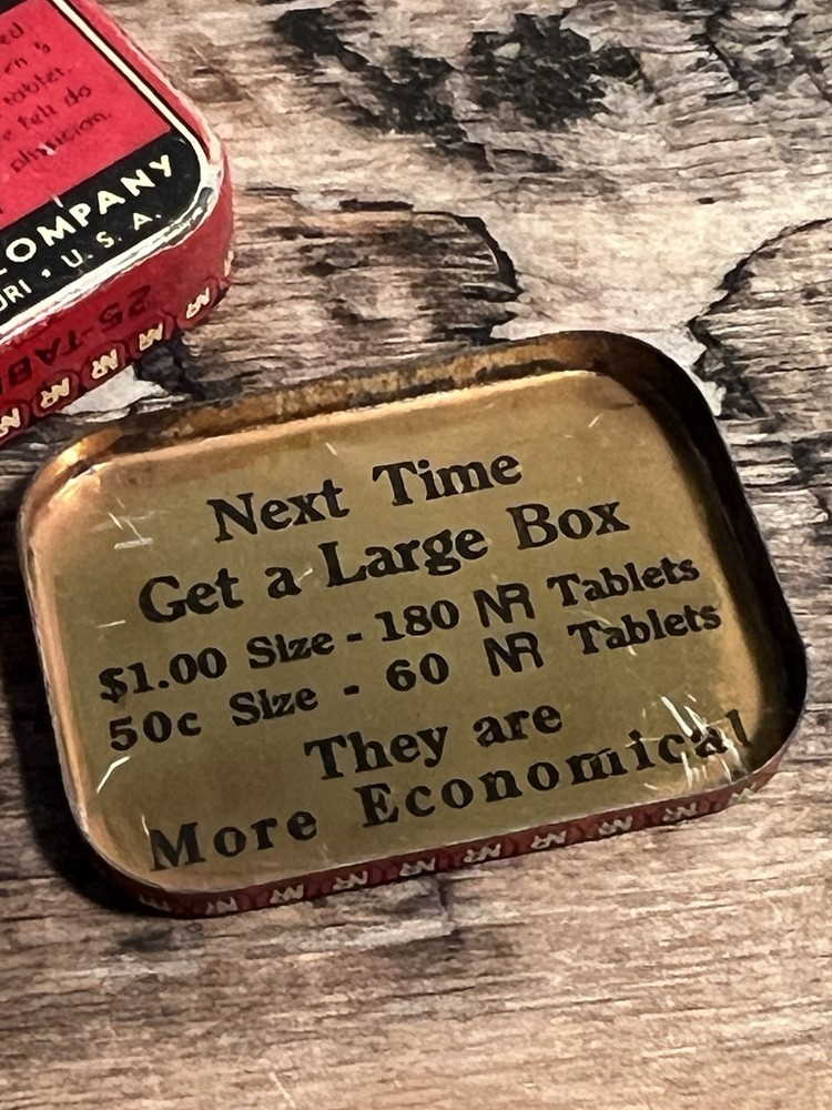 Vtg Natures Remedy Laxative Tin Container Advertising
