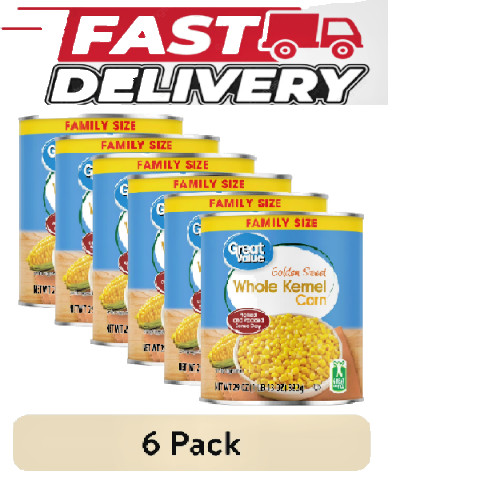 (6 Pack) Great Value Whole Kernel Sweet Corn, Gluten-Free 29 Oz Can...