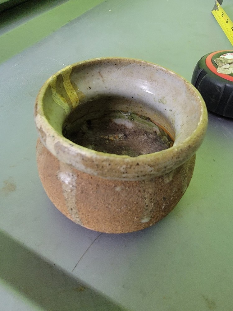 Hand Made Pottery Jar With Lid Brown Clay
