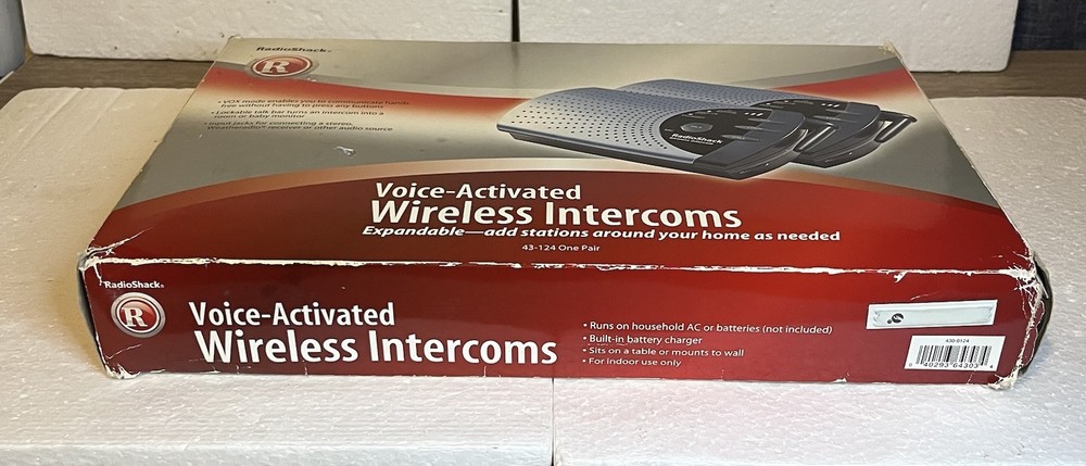 RadioShack 900MHz Wireless Intercom System (model 43-124).