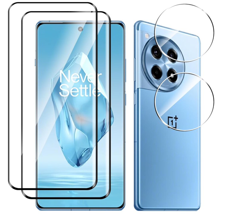 For OnePlus 12R Screen Protector with Camera Lens Protector 9H Hardness