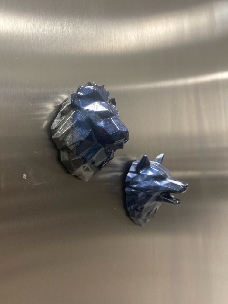 Handmade Midnight Blue & Gray Resin Magnets