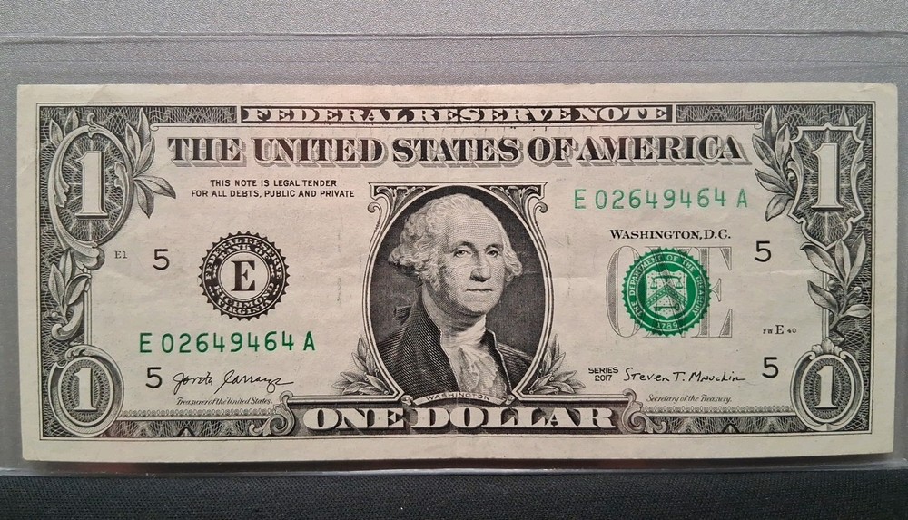 ERROR NOTE Series 2017. This Note has Ink Error. Uneven Ink.