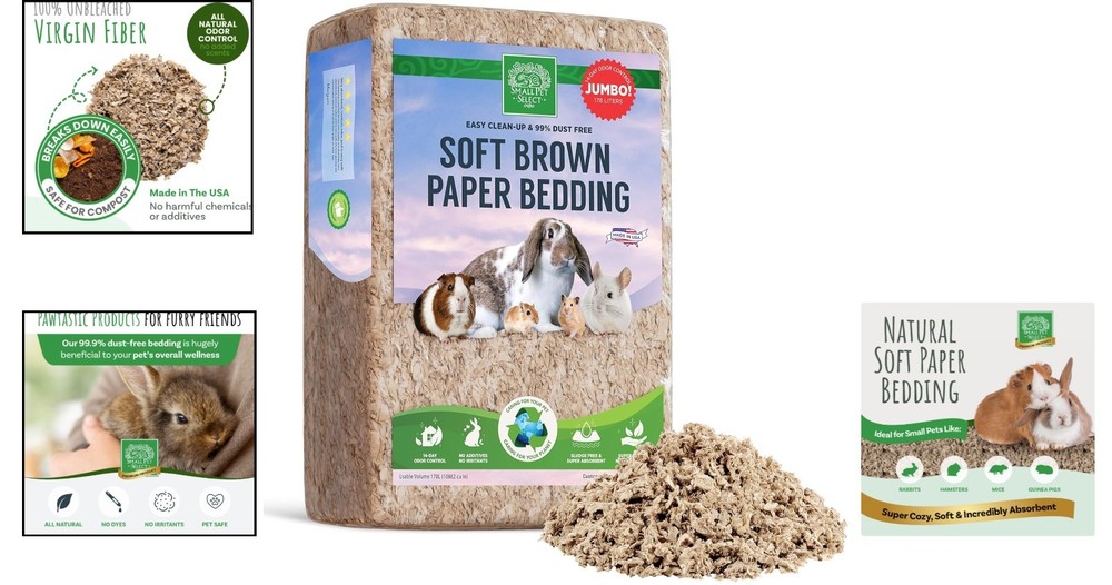 Safe & Comfy 178L Paper Bedding for Small Pets - Eco-Friendly Solution