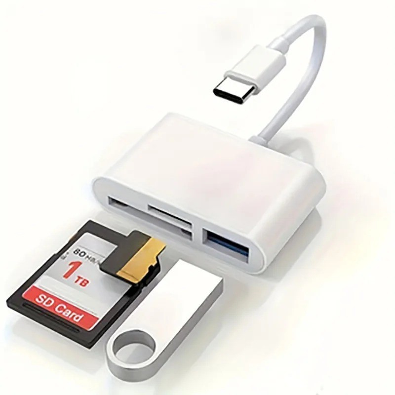 USB C SD Card Reader for Iphone 15 16/Ipad/Macbook/Mac,Type C Memory Trail Camer