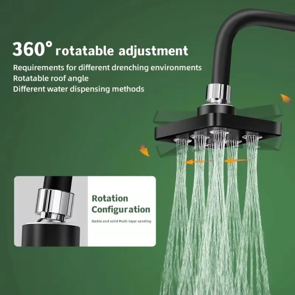 Adjustable Shower Head with Anti Blocking System for a Smooth Shower Every Time