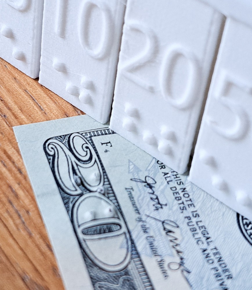 Portable Braille Embosser 3-Pack for Paper Currency