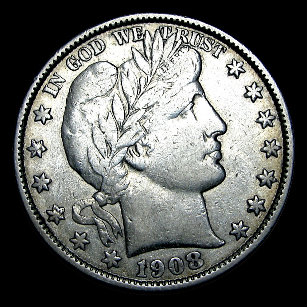 1908-O Barber Half Dollar Silver  ---- Nice Coin ----  #327D