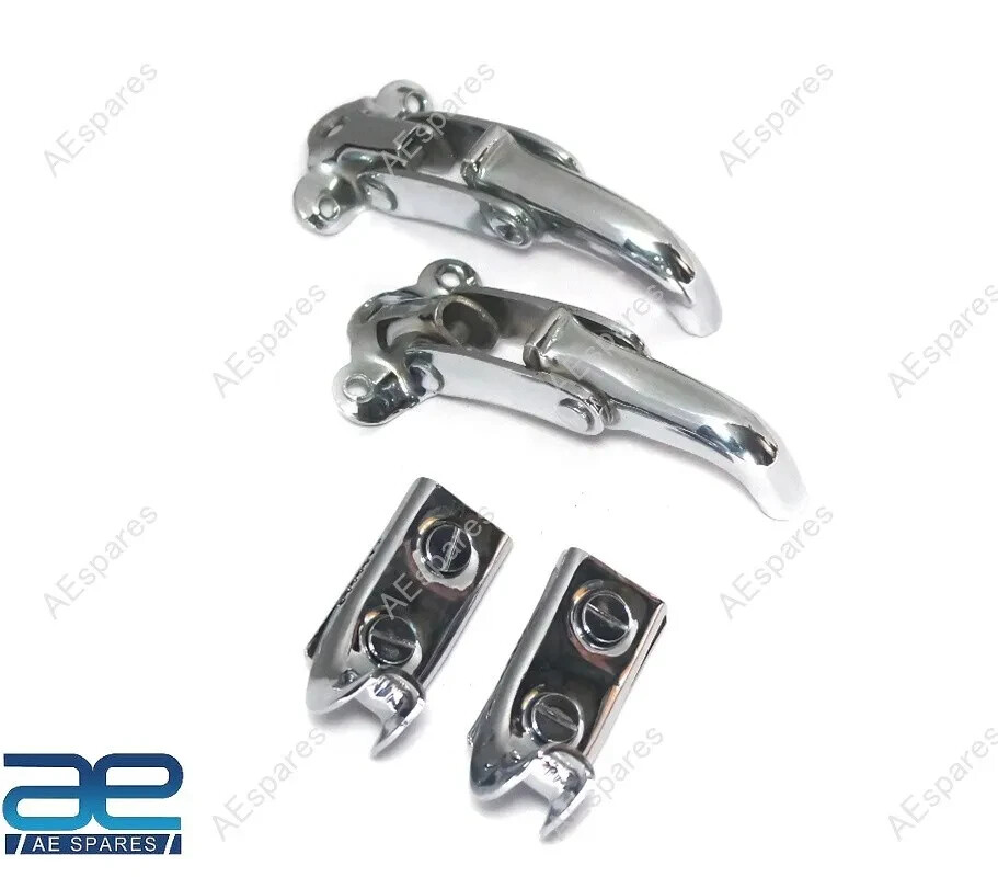 WINDSHIELD INTERIOR LATCH KIT CHROME FITS WILLYS JEEP MB M38s CJS FORD A2227