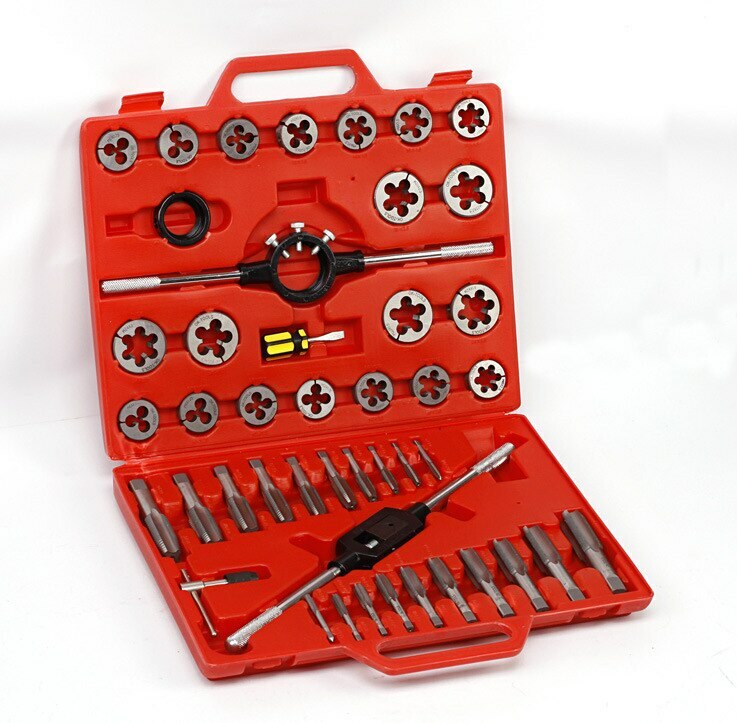45pcs hand tap, die car maintenance tool, manual hardware tool box