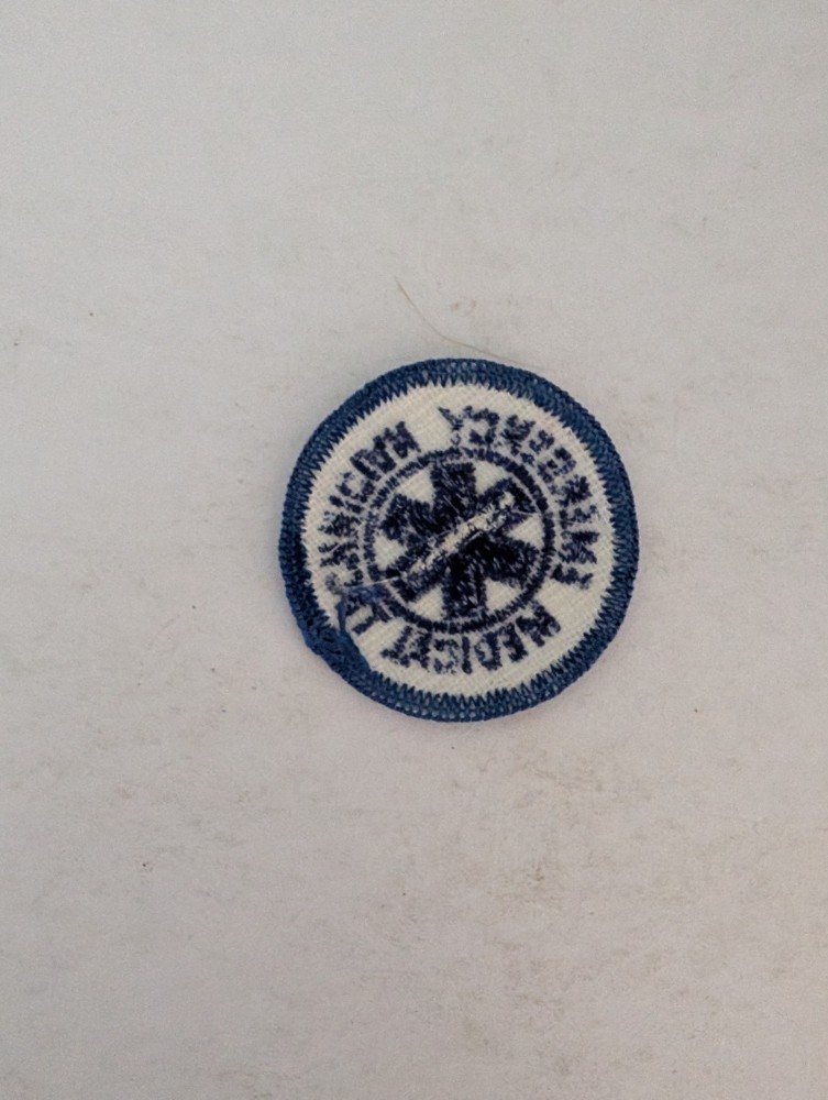 Emergency Medical Technician Patch Round Small Blue White 2 Inch
