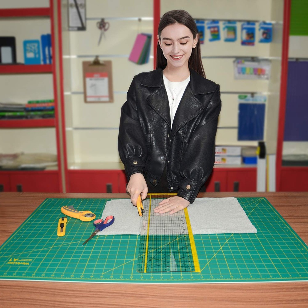 WORKLION 24" x 36" Large Self Healing PVC Cutting Mat, Double Sided, Gridded ...
