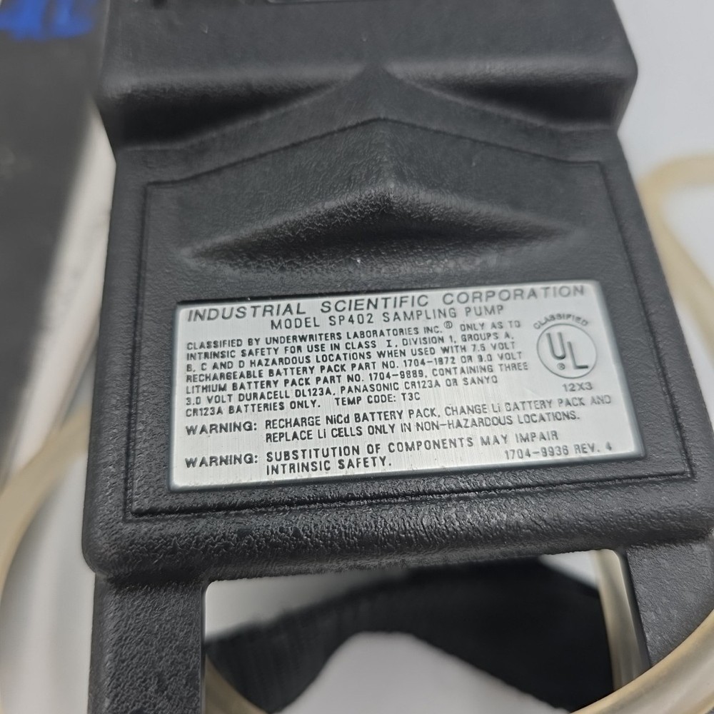 INDUSTRIAL SCIENTIFIC SP402 PERMISSIBLE SAMPLING PUMP