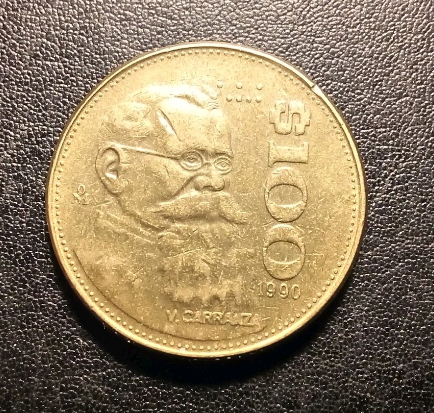 1990 Mexico 100 Pesos Coin