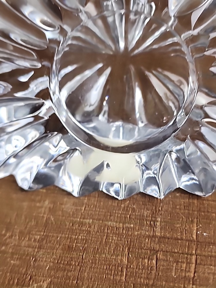 Gorham Decorative Crystal Clock Full Lead Crystal Needs Battery