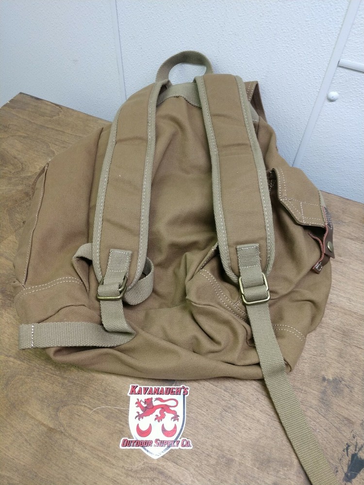 Coyote Brown Canvas and Leather Comping/Hiking Pack Backpack